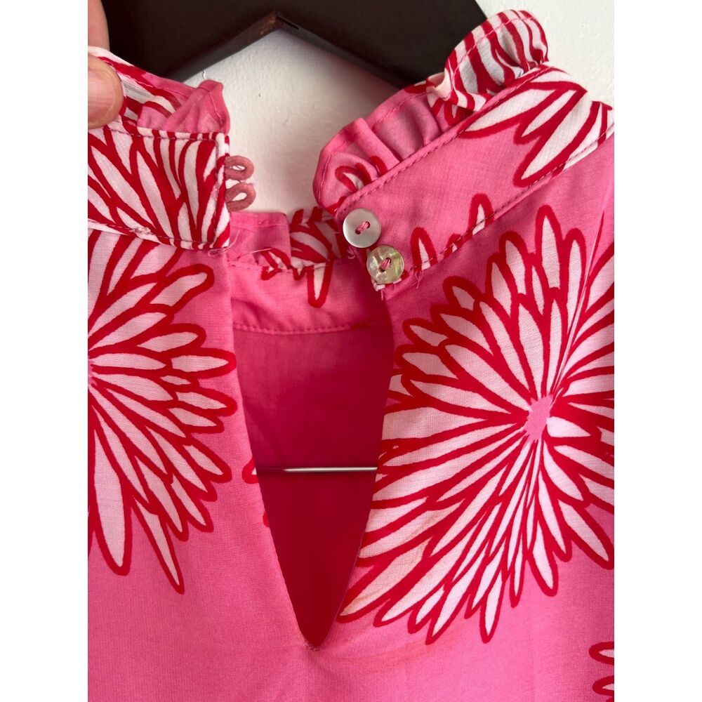 J. Marie Sleeveless Short Shift Dress SZ XS Pink & White Floral Pattern Feminine - Picture 5 of 7